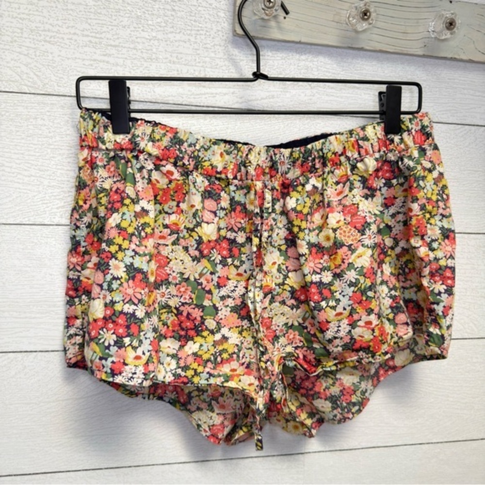 J.Crew Floral Pull-On PJ Shorts – Elastic Waist, Lightweight Cotton (Size S)